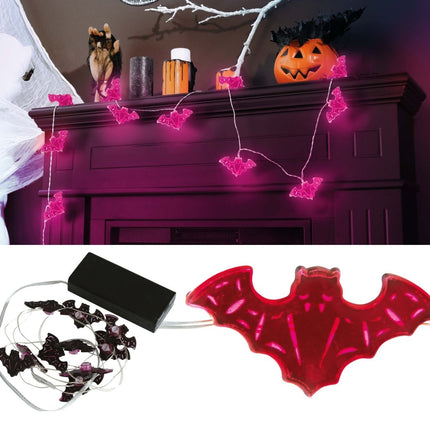 Halloween Lichtsnoer Vleermuizen 1,2m van Fiestas Guirca koop je bij Partywinkel