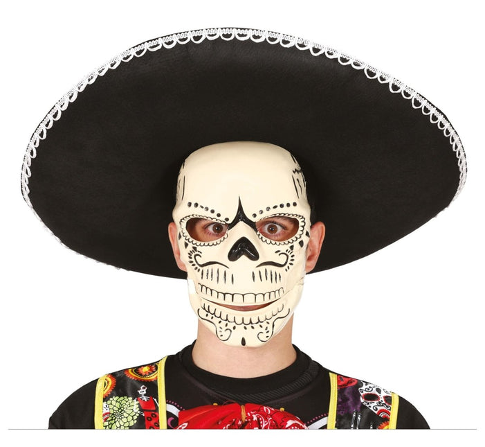 Halloween Masker Beige Skelet van Fiestas Guirca koop je bij Partywinkel