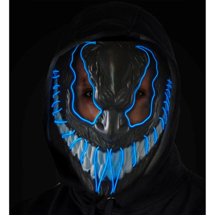 Halloween Masker Blauw Monster Met Licht van Widmann koop je bij Partywinkel