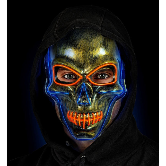 Halloween Masker Gekleurd Schedel Met Licht van Widmann koop je bij Partywinkel