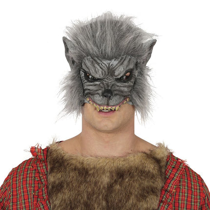 Halloween Masker Grijs Weerwolf van Fiestas Guirca koop je bij Partywinkel