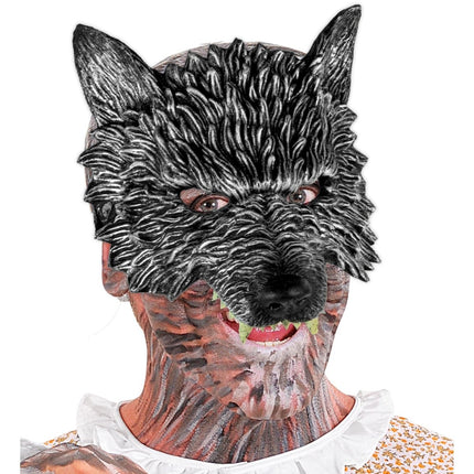 Halloween Masker Grijs Wolf van Widmann koop je bij Partywinkel