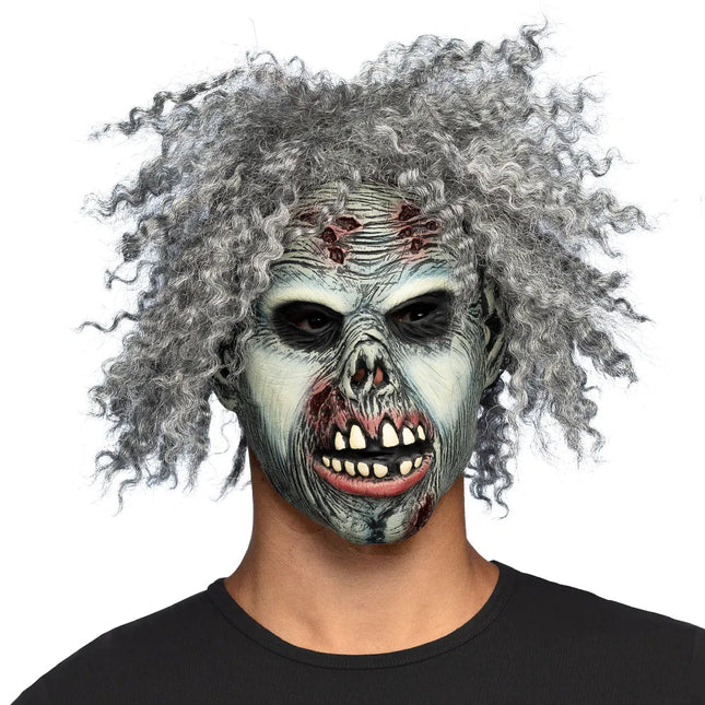 Halloween Masker Grijs Zombie van Boland koop je bij Partywinkel