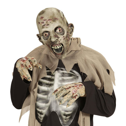 Halloween Masker Groen Zombie van Widmann koop je bij Partywinkel