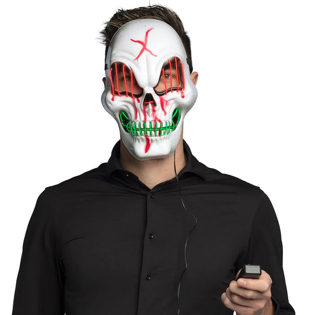 Halloween Masker Led Skelet van Boland koop je bij Partywinkel