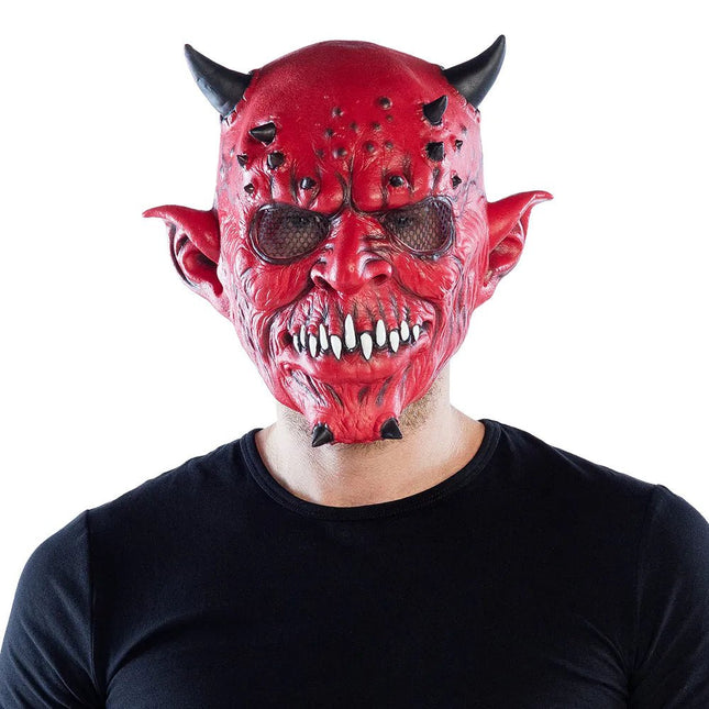Halloween Masker Rood Creepy Duivel van Boland koop je bij Partywinkel