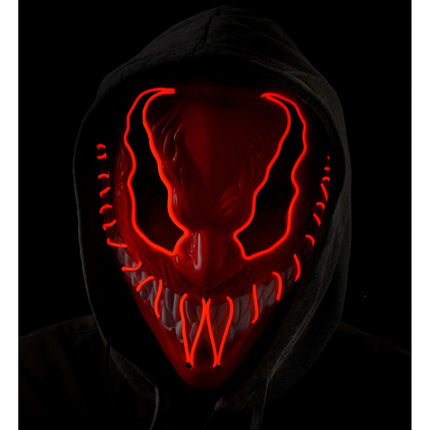 Halloween Masker Rood Monster Met Licht van Widmann koop je bij Partywinkel