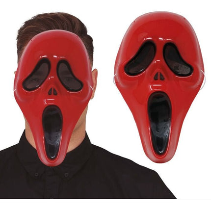 Halloween Masker Rood Zwart Scream van Fiestas Guirca koop je bij Partywinkel