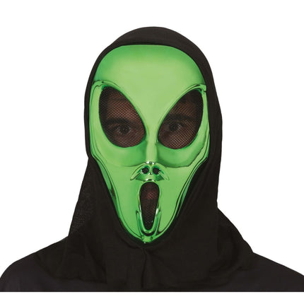 Halloween Masker Vreemdeling Met Kap van Fiestas Guirca koop je bij Partywinkel