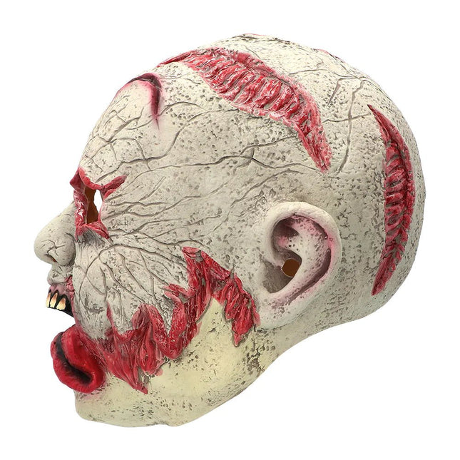 Halloween Masker Wit Rood Zombie van Boland koop je bij Partywinkel