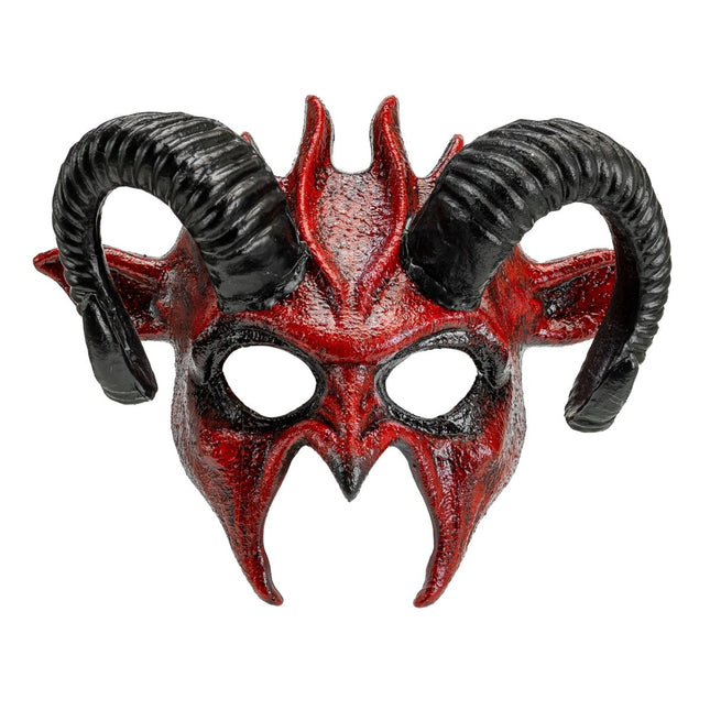 Halloween Masker Zwart Duivel van Widmann koop je bij Partywinkel