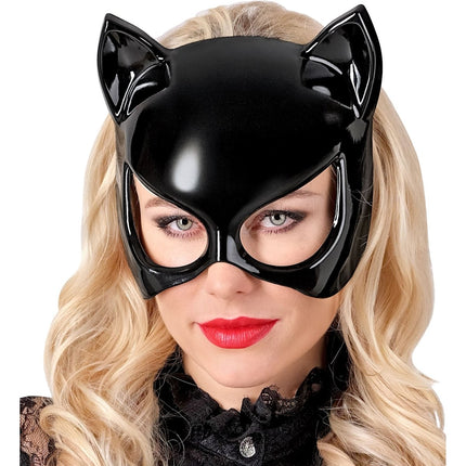 Halloween Masker Zwart Kat van Widmann koop je bij Partywinkel