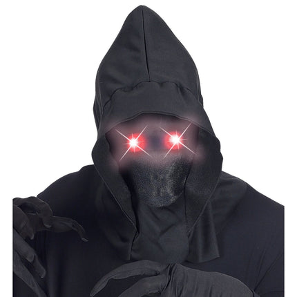 Halloween Masker Zwart Met Rood Licht van Widmann koop je bij Partywinkel