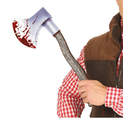 Halloween Nep Bijl Bloederig 49cm van Fiestas Guirca koop je bij Partywinkel