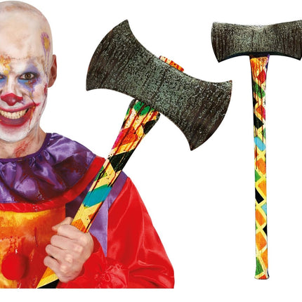 Halloween Nep Bijl Clown 73cm van Fiestas Guirca koop je bij Partywinkel