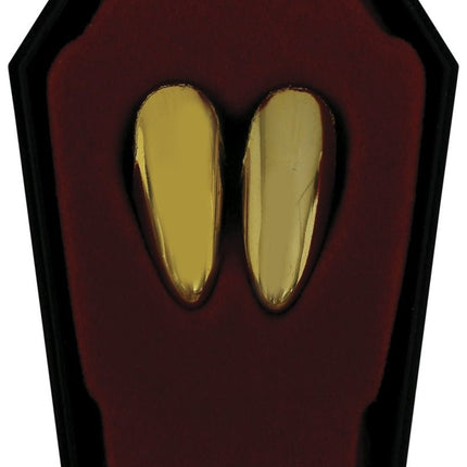 Halloween Nep Tanden Goud Hoektand 2st van Fiestas Guirca koop je bij Partywinkel