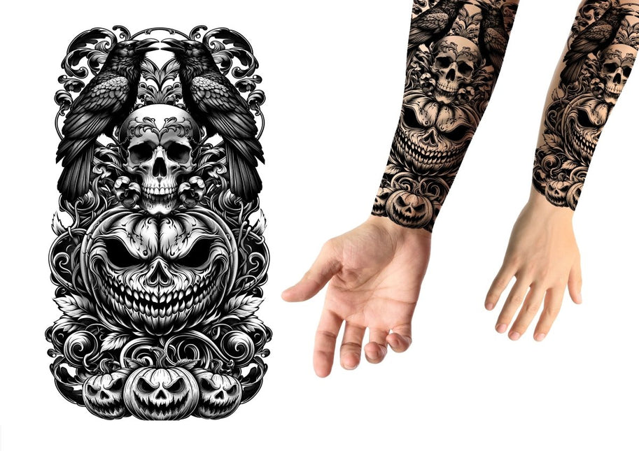 Halloween Nep Tattoo Pompoen 30cm van Fiestas Guirca koop je bij Partywinkel
