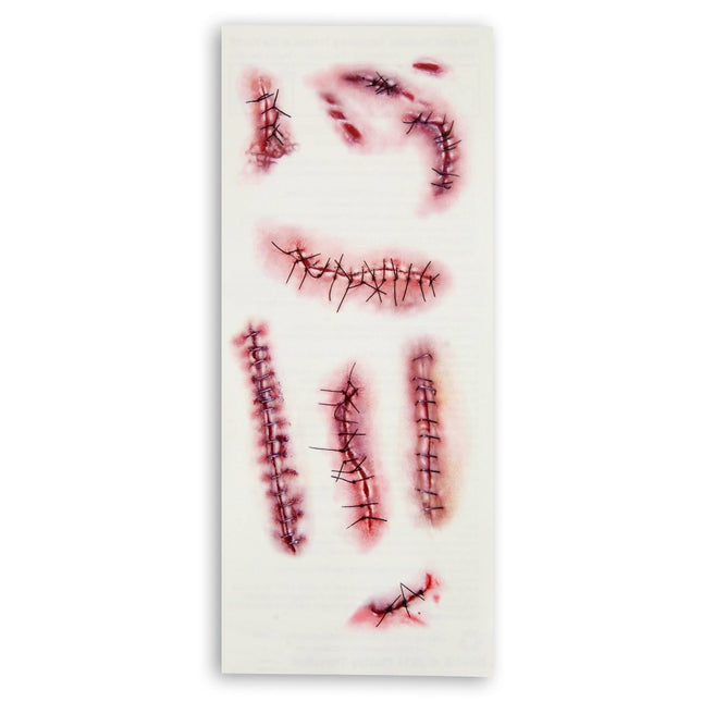 Halloween Nep Tattoos Rood Nietjes En Hechtingen van Widmann koop je bij Partywinkel