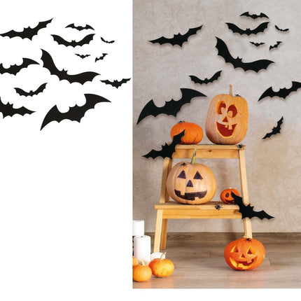 Halloween Muurstickers Nep Vleermuis 12st van Fiestas Guirca koop je bij Partywinkel