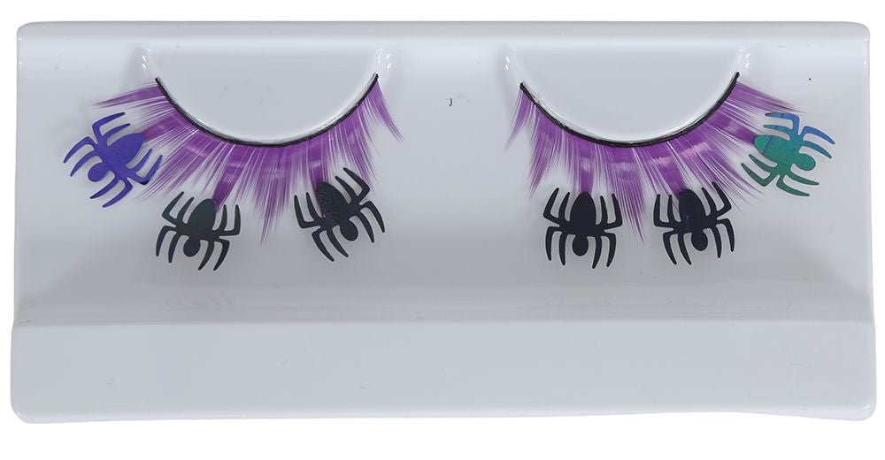 Halloween Nep Wimpers Zwart Spinnen van Fiestas Guirca koop je bij Partywinkel