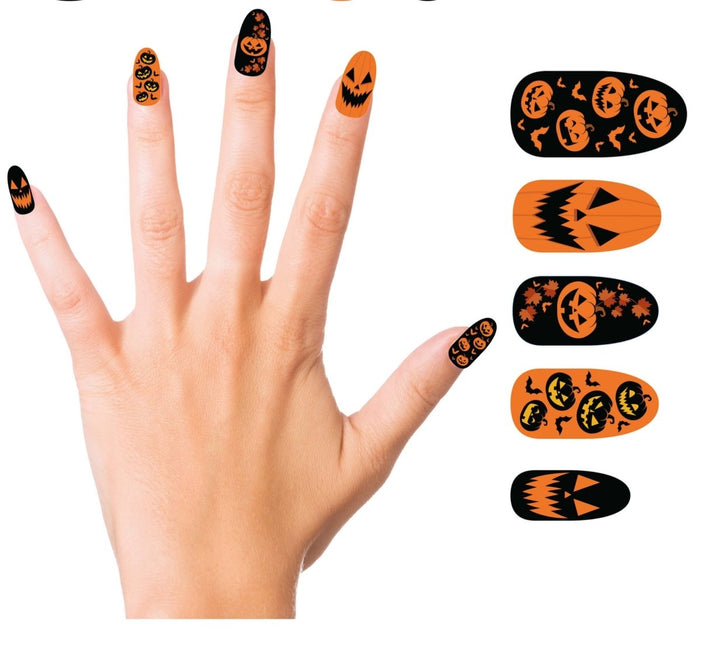 Halloween Nepnagels Pompoen van Fiestas Guirca koop je bij Partywinkel