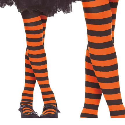 Halloween Panty Kind Zwart Oranje Gestreept van Fiestas Guirca koop je bij Partywinkel