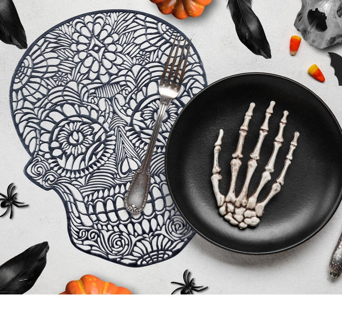 Halloween Placemats Schedel 38cm van Fiestas Guirca koop je bij Partywinkel