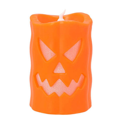 Halloween Pompoen Led - Kaars 10cm van Boland koop je bij Partywinkel