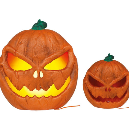 Halloween Pompoen Oranje Met Licht 28cm van Fiestas Guirca koop je bij Partywinkel