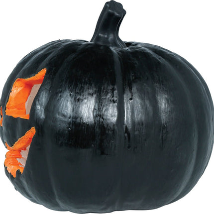 Halloween Pompoen Zwart Met Licht 20cm van Fiestas Guirca koop je bij Partywinkel