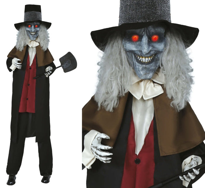 Halloween Pop Begrafenisondernemer Met Licht, Geluid En Beweging 2,3m van Fiestas Guirca koop je bij Partywinkel