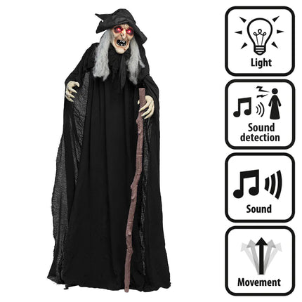 Halloween Pop Heks Endora 1,7m van Boland koop je bij Partywinkel