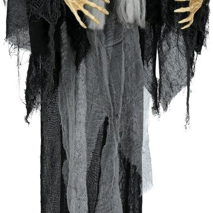 Halloween Pop Heks Met Licht, Geluid En Beweging 1,20m van Fiestas Guirca koop je bij Partywinkel