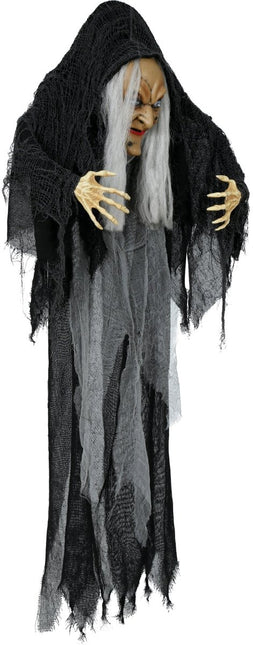 Halloween Pop Heks Met Licht, Geluid En Beweging 1,20m van Fiestas Guirca koop je bij Partywinkel