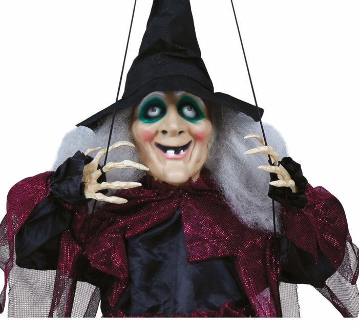 Halloween Pop Heks Op Schommel 1m van Fiestas Guirca koop je bij Partywinkel