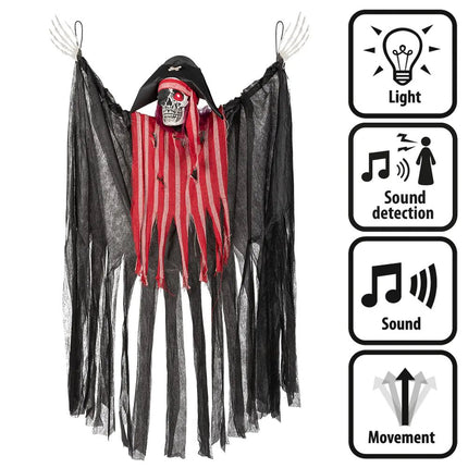 Halloween Pop Lachende Piraat 1,6m van Boland koop je bij Partywinkel