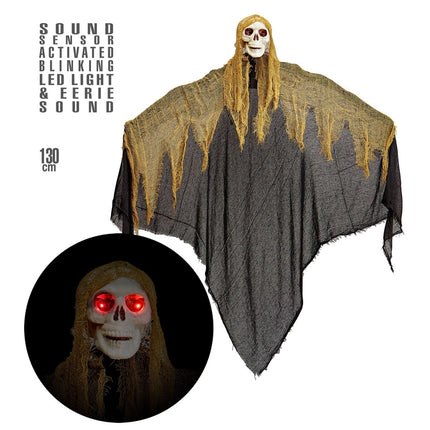 Halloween Pop Magere Hein Met Licht En Geluid 1,3m van Widmann koop je bij Partywinkel