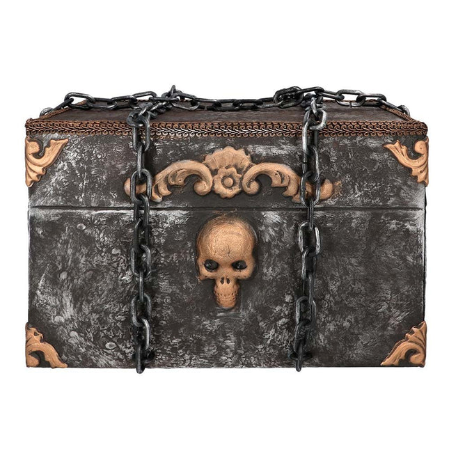 Halloween Pop Piraten Schatkist Met Beweging, Licht en Geluid 50cm van Boland koop je bij Partywinkel