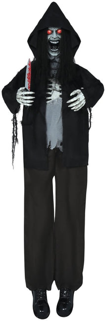 Halloween Pop Skelet Met Licht, Geluid En Beweging Zwart 1,8m van Fiestas Guirca koop je bij Partywinkel