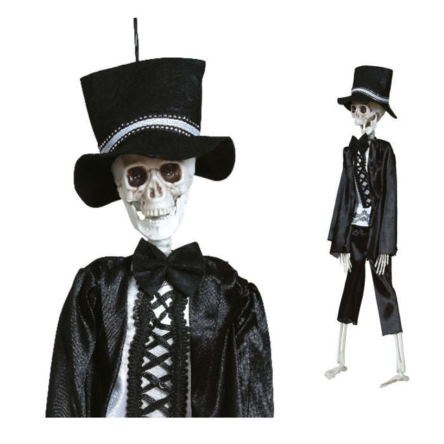 Halloween Pop Skelet Met Pak 40cm van Fiestas Guirca koop je bij Partywinkel