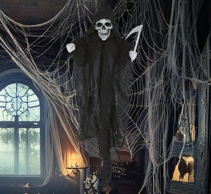 Halloween Pop Skelet Met Zeis van Fiestas Guirca koop je bij Partywinkel