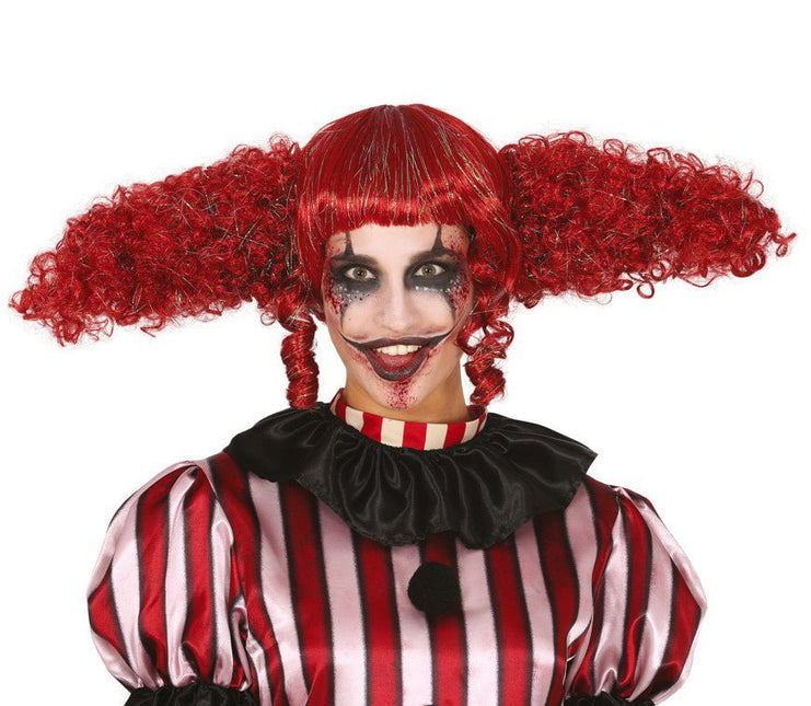 Halloween Pruik Chignons Rood van Fiestas Guirca koop je bij Partywinkel