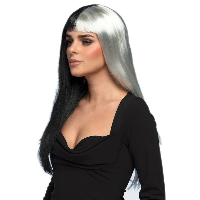 Halloween Pruik Grijs Zwart van Boland koop je bij Partywinkel
