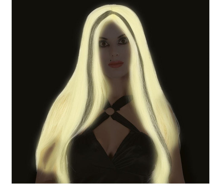 Halloween Pruik Lang Haar Glow In The Dark van Fiestas Guirca koop je bij Partywinkel