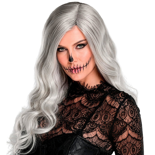 Halloween Pruik Lichtgrijs van Widmann koop je bij Partywinkel