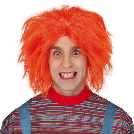 Halloween Pruik Oranje van Fiestas Guirca koop je bij Partywinkel