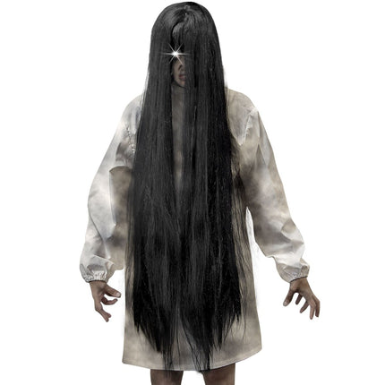 Halloween Pruik Zwart Geest 1m van Widmann koop je bij Partywinkel