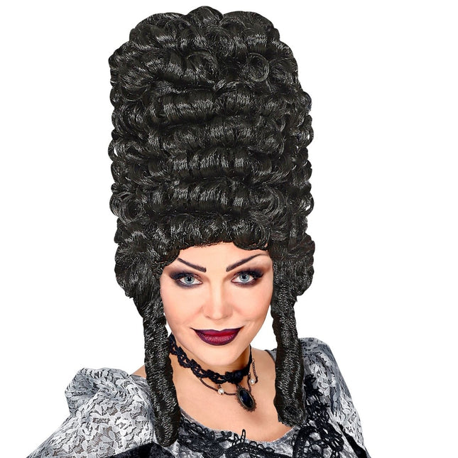 Halloween Pruik Zwart Gothic van Widmann koop je bij Partywinkel