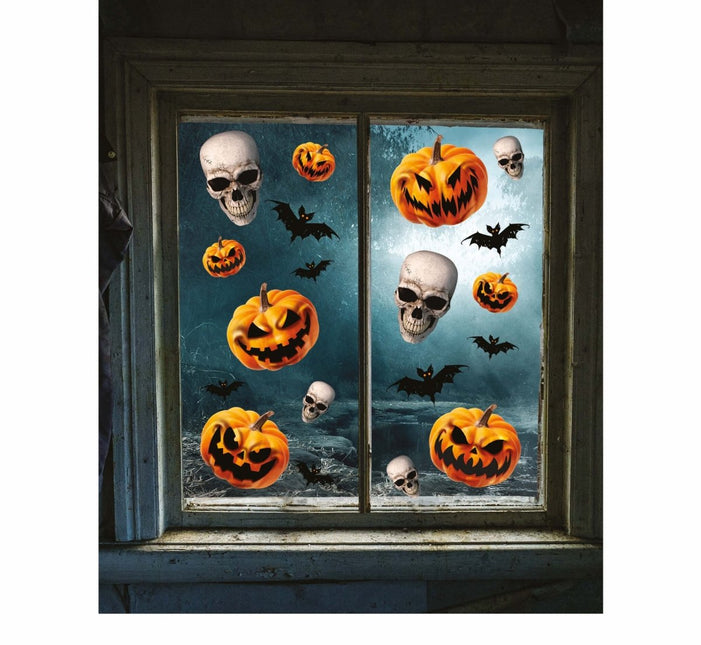 Halloween Raamdecoratie Skeletten van Fiestas Guirca koop je bij Partywinkel