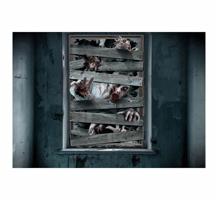 Halloween Raamdecoratie Zombies van Fiestas Guirca koop je bij Partywinkel